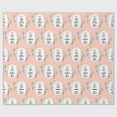 Eenvoudig maar fijn Baby shower roze Cadeaupapier (Vlak)