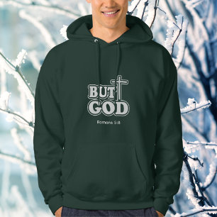 Eenvoudig Maar God Typografie Donker Personalisere Hoodie