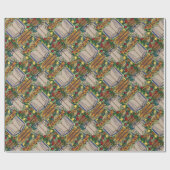 Eenvoudig, maar krachtig design voor spelletpatron cadeaupapier (Vlak)