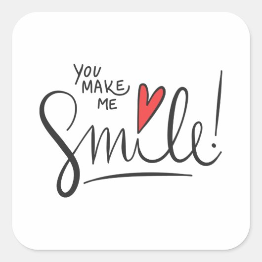 Eenvoudig maar laat je me glimlachen Sticker Seal (Voorkant)