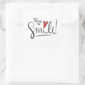 Eenvoudig maar laat je me glimlachen Sticker Seal (Tas)