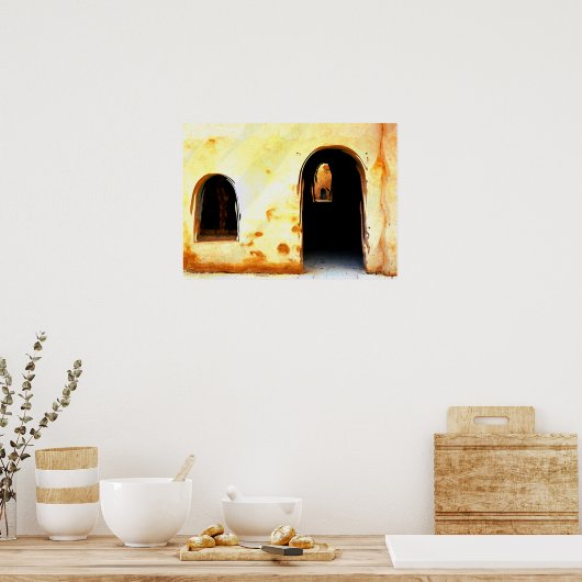 eenvoudig maar mooi huis poster (Keuken)