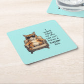 Eenvoudig maar Schattig Cat Theme Paper Onderzette Kartonnen Onderzetters (Schuin)