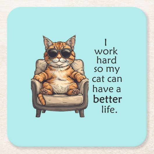 Eenvoudig maar Schattig Cat Theme Paper Onderzette Kartonnen Onderzetters (Voorkant)