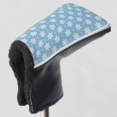 Eenvoudig madeliefjes bloempatroon golfheadcover (3/4 voorkant)