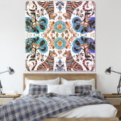 eenvoudig Madhubani-schilderij Canvas Afdruk (Insitu (Slaapkamer))