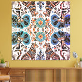 eenvoudig Madhubani-schilderij Canvas Afdruk (Insitu (Woonkamer))