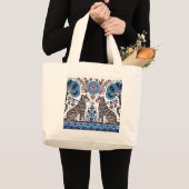 eenvoudig Madhubani-schilderij Grote Tote Bag (Voorkant (product))