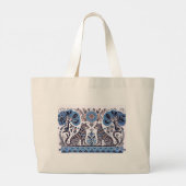 eenvoudig Madhubani-schilderij Grote Tote Bag (Achterkant)