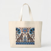 eenvoudig Madhubani-schilderij Grote Tote Bag (Voorkant)