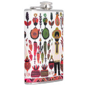 eenvoudig Madhubani-schilderij Heupfles (Rechts)