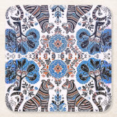 eenvoudig Madhubani-schilderij Kartonnen Onderzetters (Voorkant)