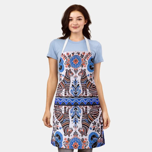 eenvoudig Madhubani-schilderij Schort (Gedragen)