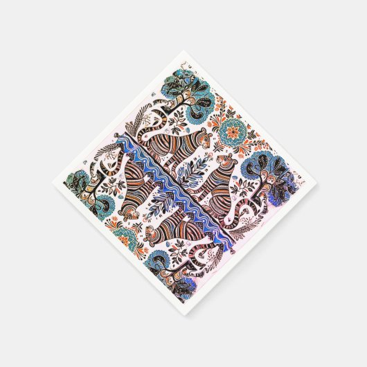 eenvoudig Madhubani-schilderij Servet (Hoek)