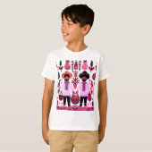 eenvoudig Madhubani-schilderij T-shirt (Voorkant volledig)