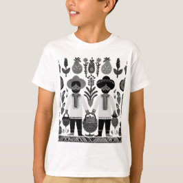 eenvoudig Madhubani-schilderij T-shirt