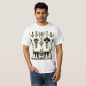 eenvoudig Madhubani-schilderij T-shirt (Voorkant volledig)