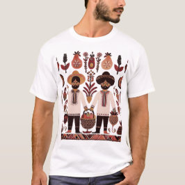 eenvoudig Madhubani-schilderij T-shirt