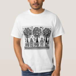 eenvoudig Madhubani-schilderij T-shirt