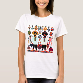 eenvoudig Madhubani-schilderij T-shirt