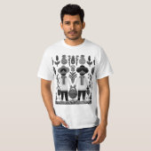 eenvoudig Madhubani-schilderij T-shirt (Voorkant volledig)
