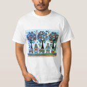 eenvoudig Madhubani-schilderij T-shirt (Voorkant)