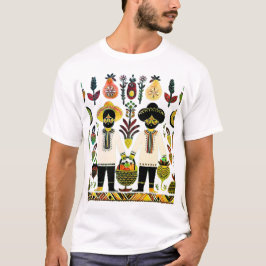 eenvoudig Madhubani-schilderij T-shirt