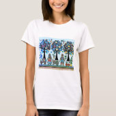 eenvoudig Madhubani-schilderij T-shirt (Voorkant)