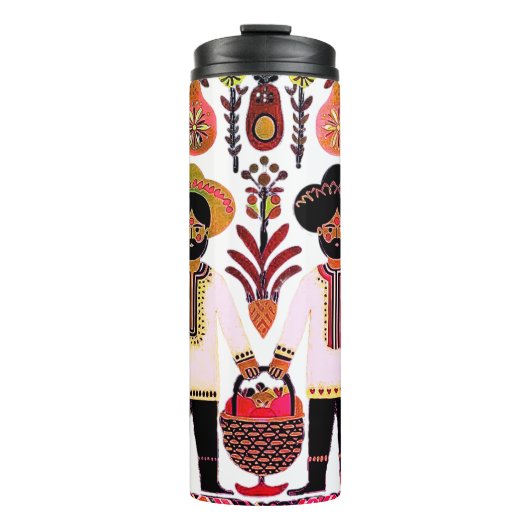 eenvoudig Madhubani-schilderij Thermosbeker (Voorkant)