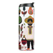 eenvoudig Madhubani-schilderij Thermosbeker (Gedraaid links)