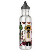 eenvoudig Madhubani-schilderij Waterfles (Links)