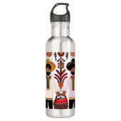 eenvoudig Madhubani-schilderij Waterfles (Voorkant)