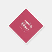 Eenvoudig Magenta Modern Minimalist Weddenschap Servet (Hoek)