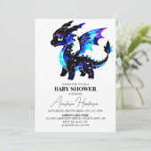 Eenvoudig Magisch Dragon Boy Baby shower Kaart (Staand voorkant)