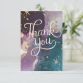 Eenvoudig Magisch Pad Celestial Bedankkaart (Staand voorkant)