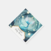 Eenvoudig Magisch Zeemeermin Baby shower Servet (Hoek)