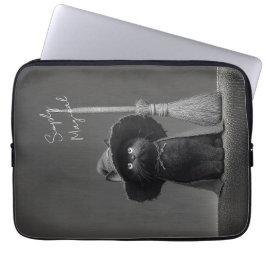 Eenvoudig Magische Heksenkat Laptop Sleeve