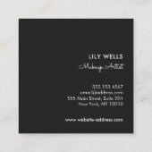 Eenvoudig makreel, goudpitten zwart vierkant vierkante visitekaartje (Achterkant)