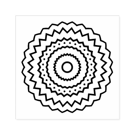Eenvoudig Mandala Design Rubber Stempel (Afrduk)