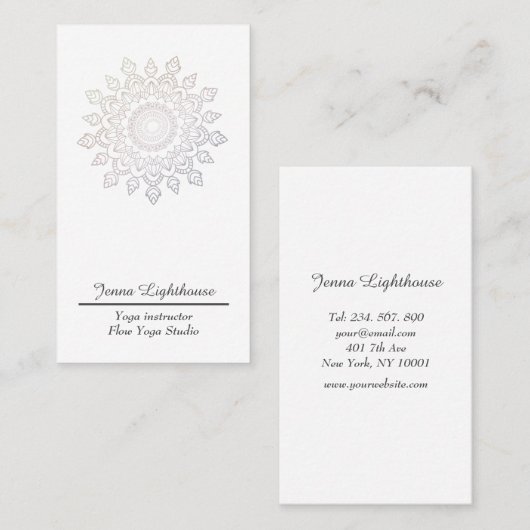 Eenvoudig Mandala Visitekaartje (Voorkant / Achterkant)