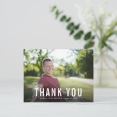 Eenvoudig mannelijk Afstuderen Dank u Briefkaart (Staand voorkant)