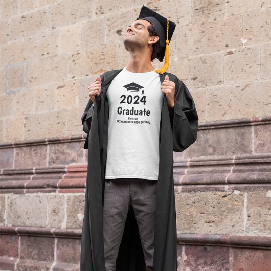Eenvoudig Mannen Afstuderen T-shirt