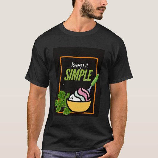 "Eenvoudig" Mannen basic T-shirt (Voorkant)