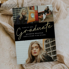 Eenvoudig Manuscript 3 Fotogradatie Partij Folie Uitnodiging