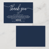 Eenvoudig Manuscript Bedrijfs Dank u Informatiekaartje (Voorkant / Achterkant)
