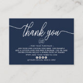 Eenvoudig Manuscript Bedrijfs Dank u Informatiekaartje (Voorkant)