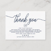 Eenvoudig Manuscript Bedrijfs Dank u Informatiekaartje (Voorkant)