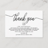 Eenvoudig Manuscript Bedrijfs Dank u Informatiekaartje (Voorkant)
