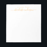 Eenvoudig Manuscript dat in Geel Gepersonaliseerd  Notitieblok<br><div class="desc">Eenvoudig Manuscript die in Geel Gepersonaliseerd Notitieblok toelaat</div>