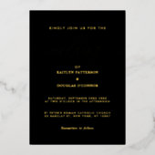 Eenvoudig manuscript - Echte Folie - de Uitnodigin Folie Uitnodiging (Voorkant)